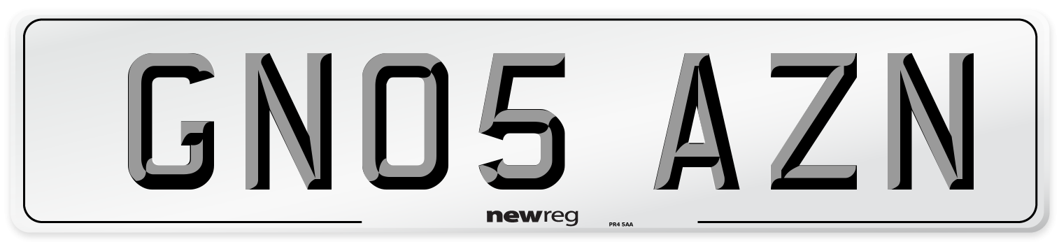 GN05 AZN Number Plate from New Reg